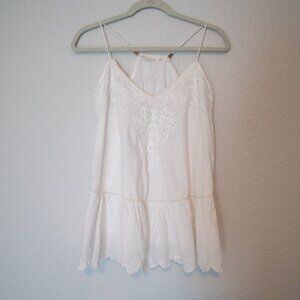 White Eyelet Tank - Size 2-4
